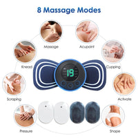 PORTABLE ELECTRIC MINI NECK MASSAGER WITH PAD & REMOTE CONTROL | INTELLIGENT MASSAGE DEVICE