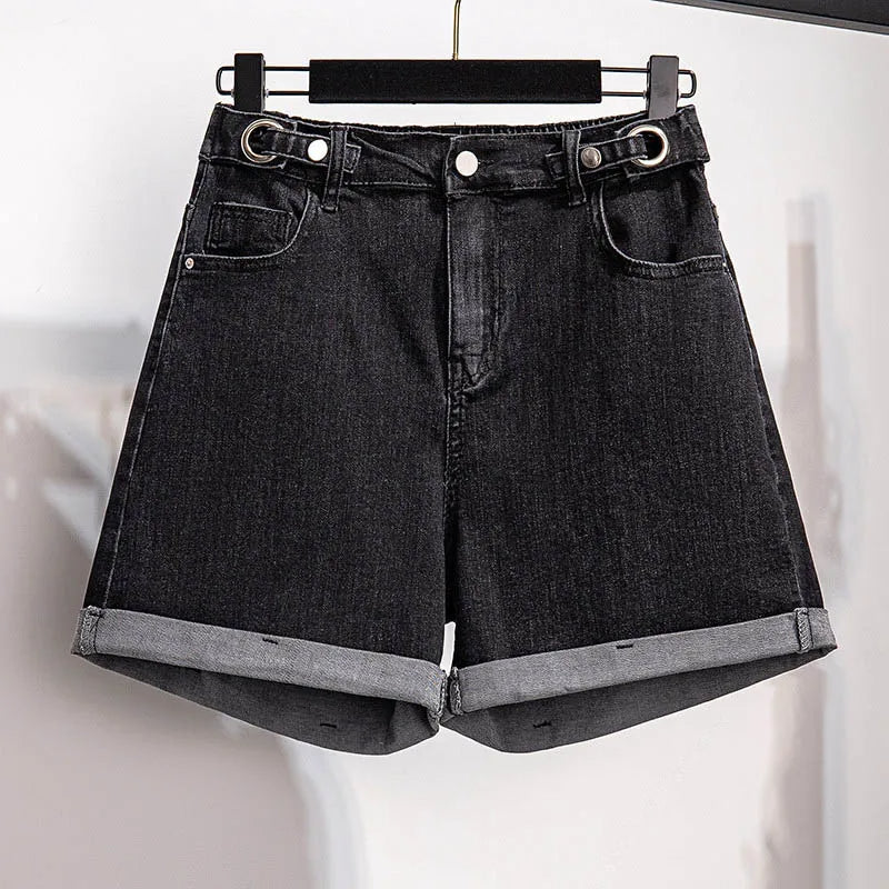Sammy Jackson™ Flora Plus Size szorty jeansowe | Casual i stylowe