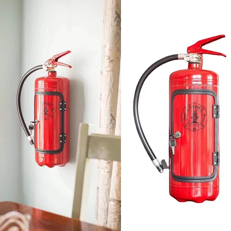 Hidden Bottle Storage in Fire Extinguisher Shape – BlazeVault