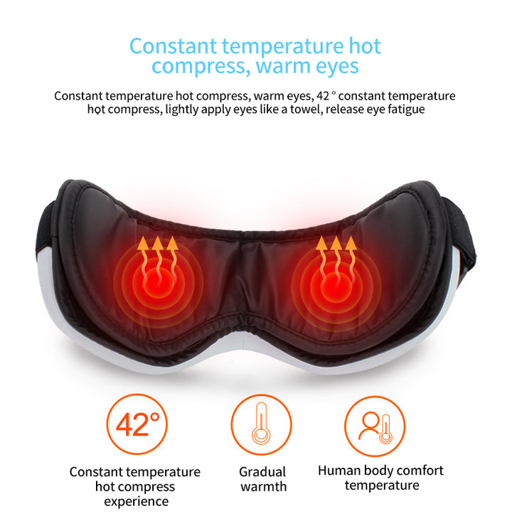 EYE MASSAGE DEVICE - AIR PRESSURE, VIBRATION & WARM COMPRESS WITH BLUETOOTH MUSIC