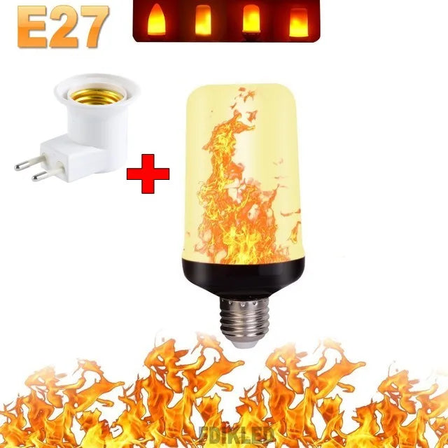 LED FLAME LIGHT PARTY LAMP - 4 MODES FIRE SIMULATION