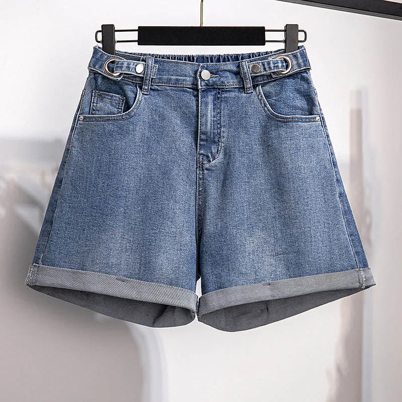 Sammy Jackson™ Flora Plus Size szorty jeansowe | Casual i stylowe