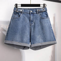 Sammy Jackson™ Flora Plus Size szorty jeansowe | Casual i stylowe