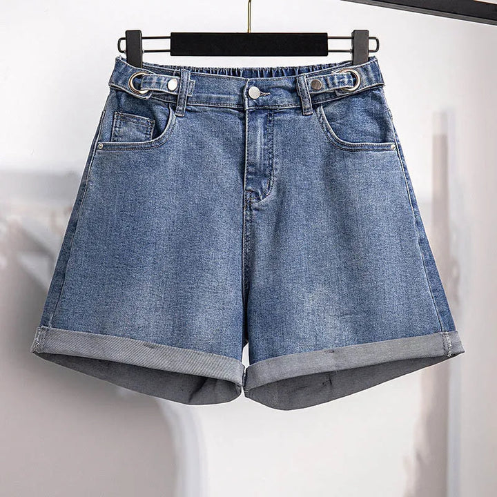 Sammy Jackson™ Flora Plus Size szorty jeansowe | Casual i stylowe