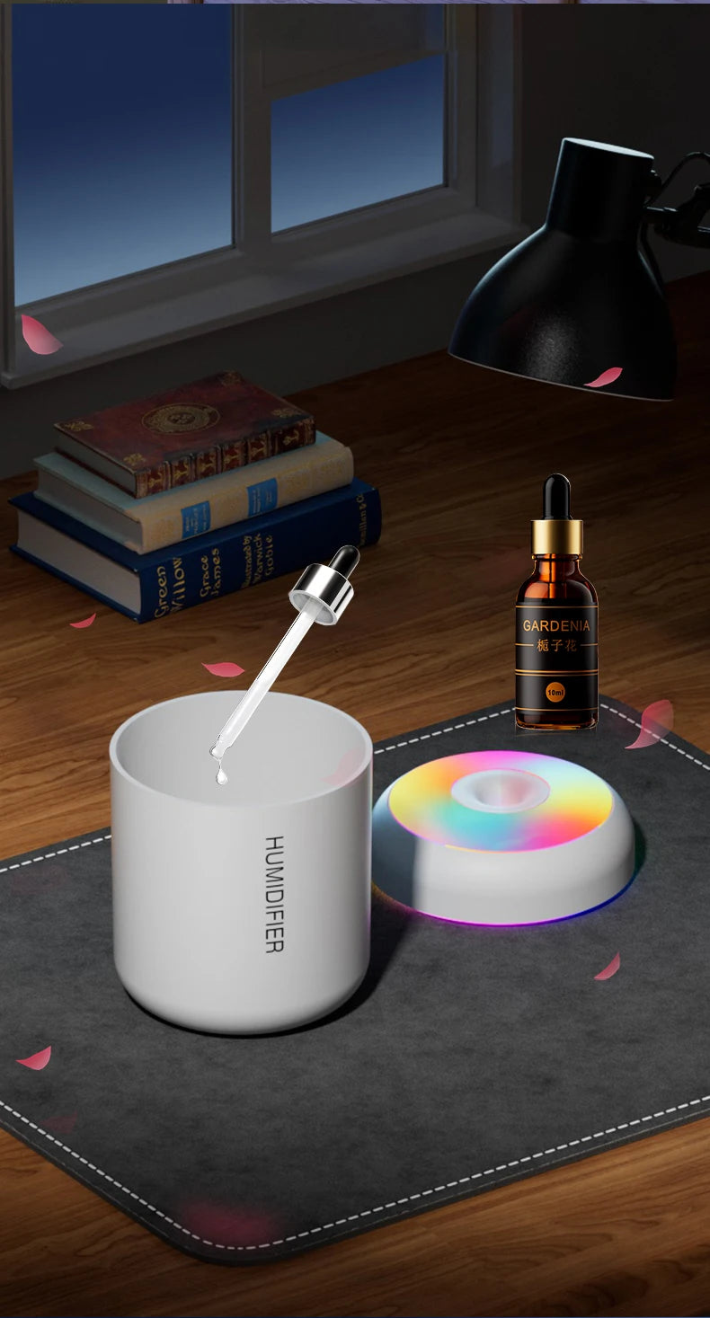 MINI NAWILŻACZ POWIETRZA Z AROMATERAPIĄ - ZASILANY PRZEZ USB - IDEALNY DO SAMOCHODU I SYPIALNI