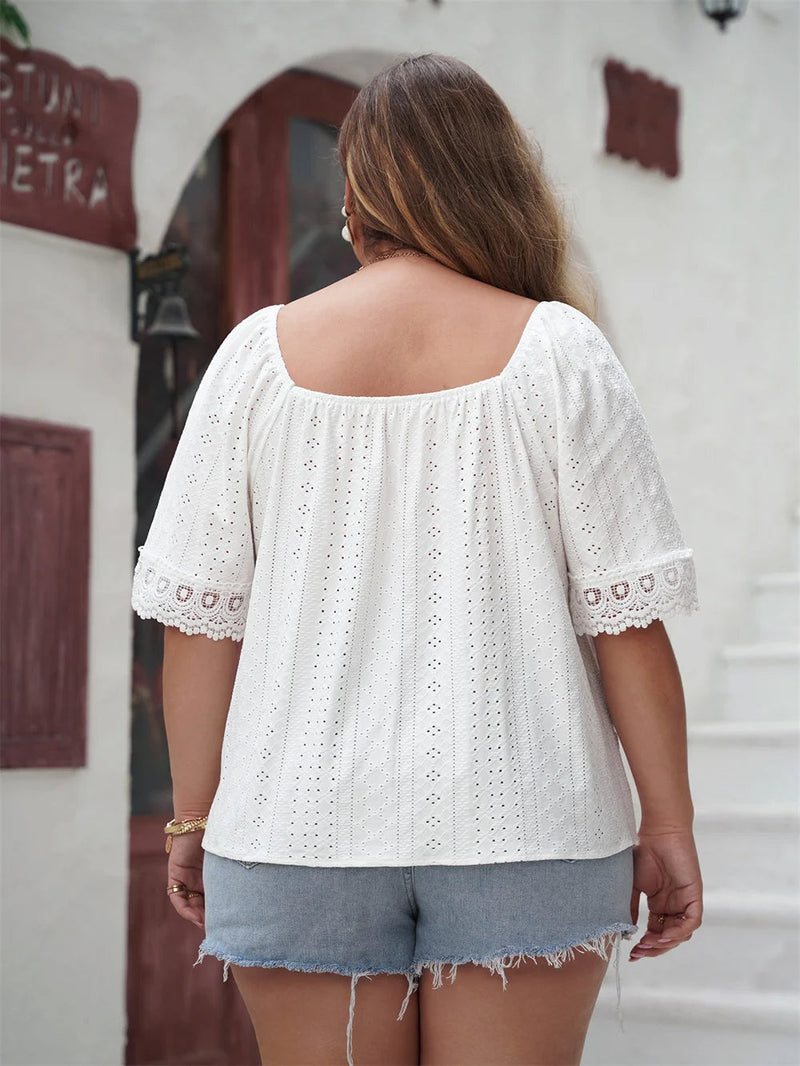 Sammy Jackson™ Rachelle Plus Size Blouse | Luchtig & Stijlvol
