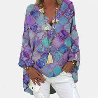 Stylish Linen Women's Blouse - Elodie