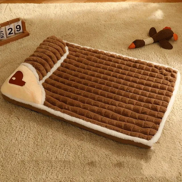 Luksusowa zimowa mata dla psów - ciepła pluszowa kanapa dla małych i średnich psów