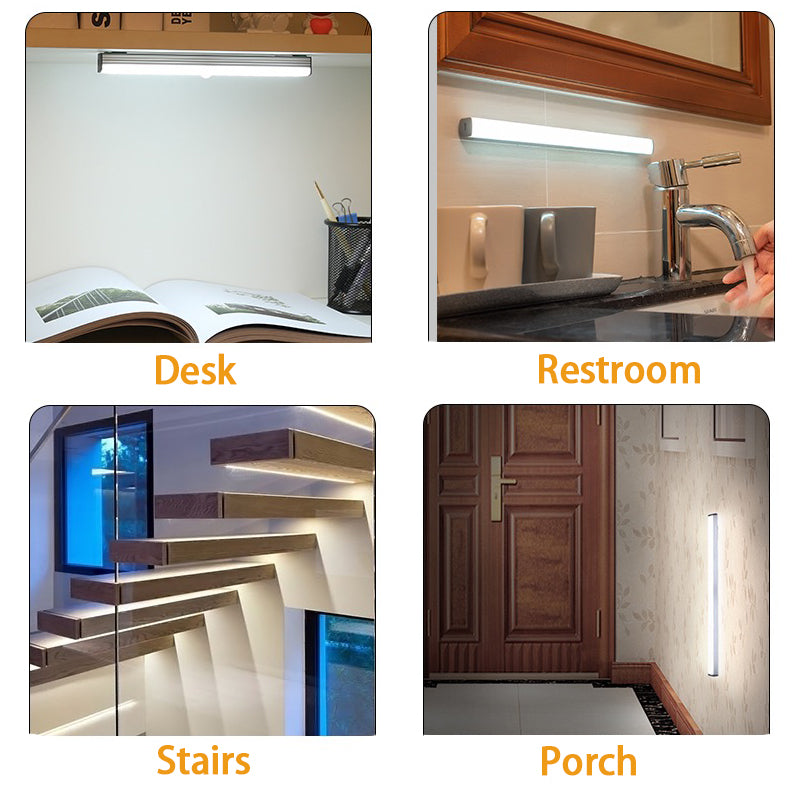 WIRELESS LED NIGHT LIGHT WITH MOTION SENSOR AND RECHARGEABLE BATTERY