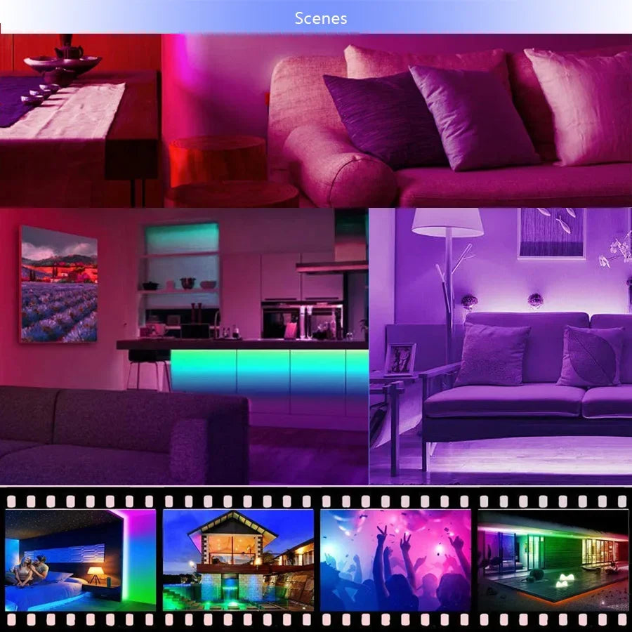Pasek LED USB z zmianą koloru - oświetlenie RGB do dekoracji pokoju i podświetlenia telewizora