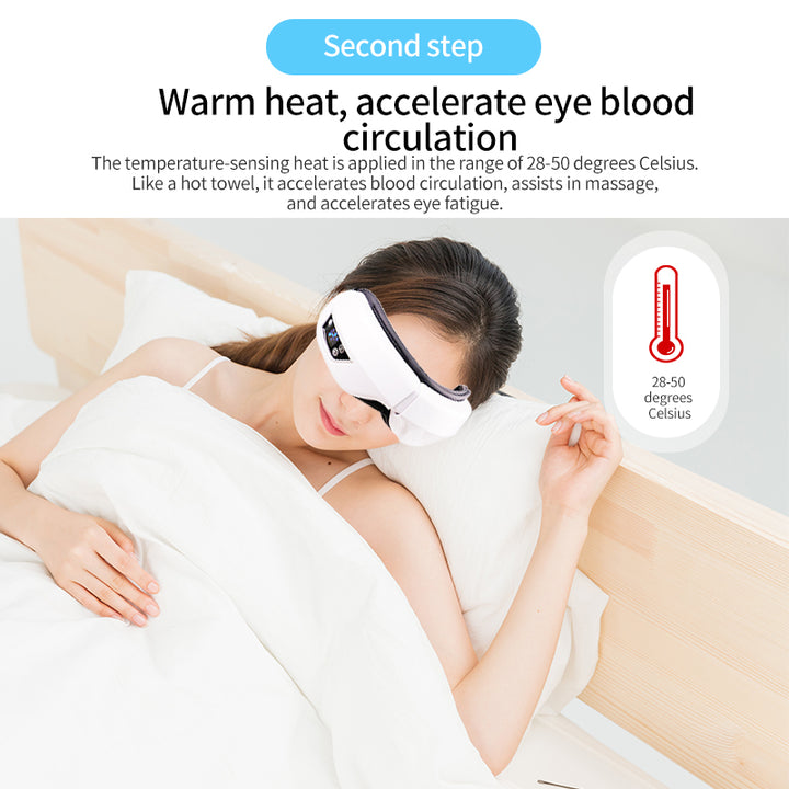 EYE MASSAGE DEVICE - AIR PRESSURE, VIBRATION & WARM COMPRESS WITH BLUETOOTH MUSIC