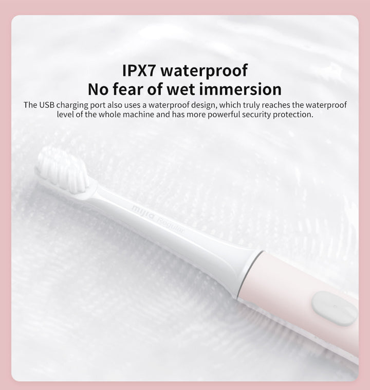 SONIC ELECTRIC TOOTHBRUSH - WATERPROOF AND USB RECHARGEABLE