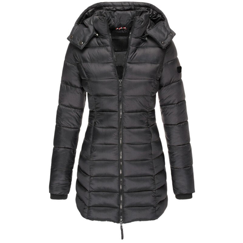 Warme Dames Donsjack met Capuchon - Olivia