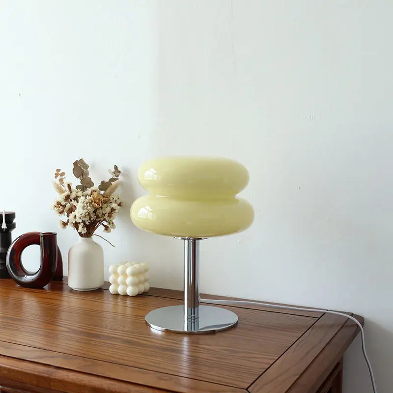 DESIGNER GLAS TAFELLAMP - SFEERVOLLE LED LAMP VOOR SLAAPKAMER EN STUDIE