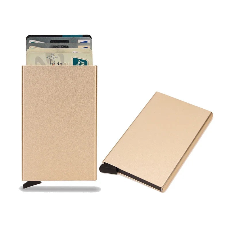 SLIMME RFID CREDITCARD HOUDER - DUNNE MINI METALEN PORTEMONNEE VOOR MANNEN