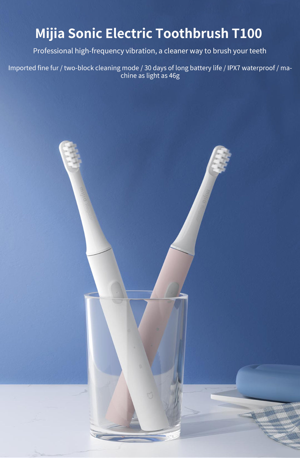 SONIC ELECTRIC TOOTHBRUSH - WATERPROOF AND USB RECHARGEABLE
