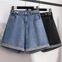 Sammy Jackson™ Flora Plus Size szorty jeansowe | Casual i stylowe