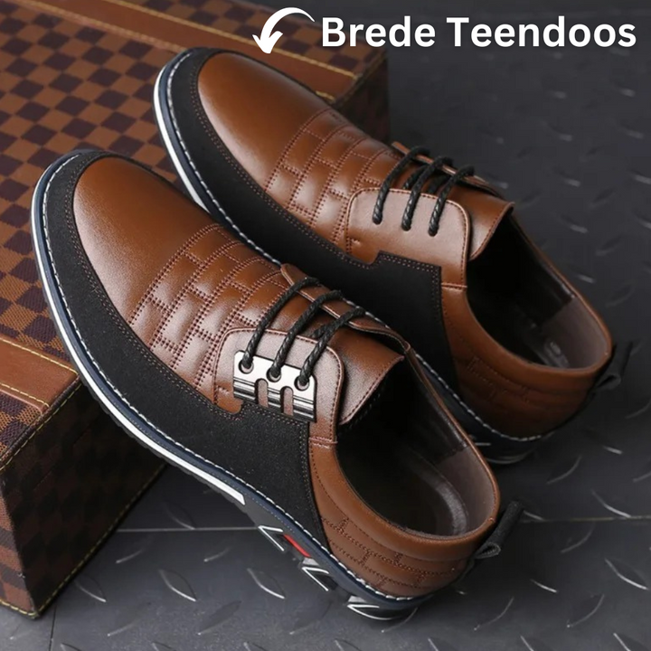 Orthopedic Leather Men's Shoes - GentleStep