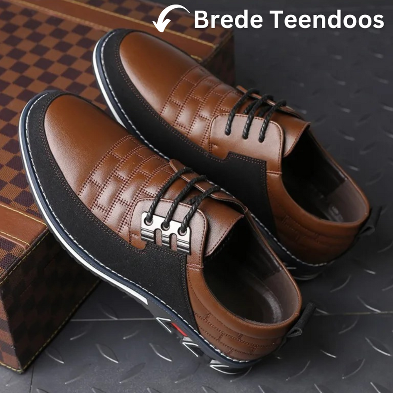 Orthopedic Leather Men's Shoes - GentleStep