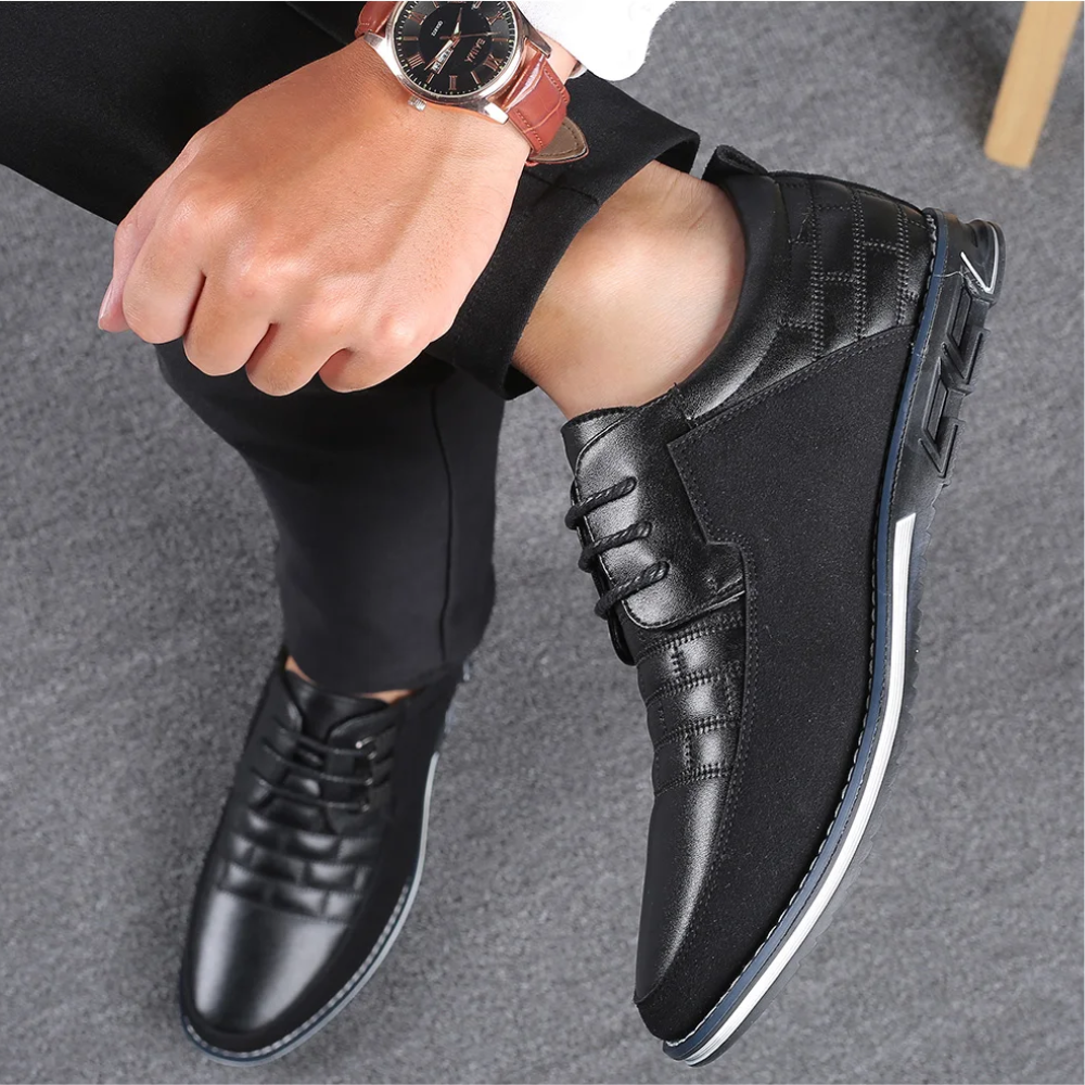 Orthopedic Leather Men's Shoes - GentleStep