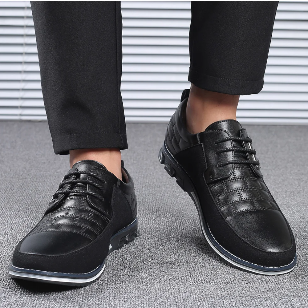 Orthopedic Leather Men's Shoes - GentleStep