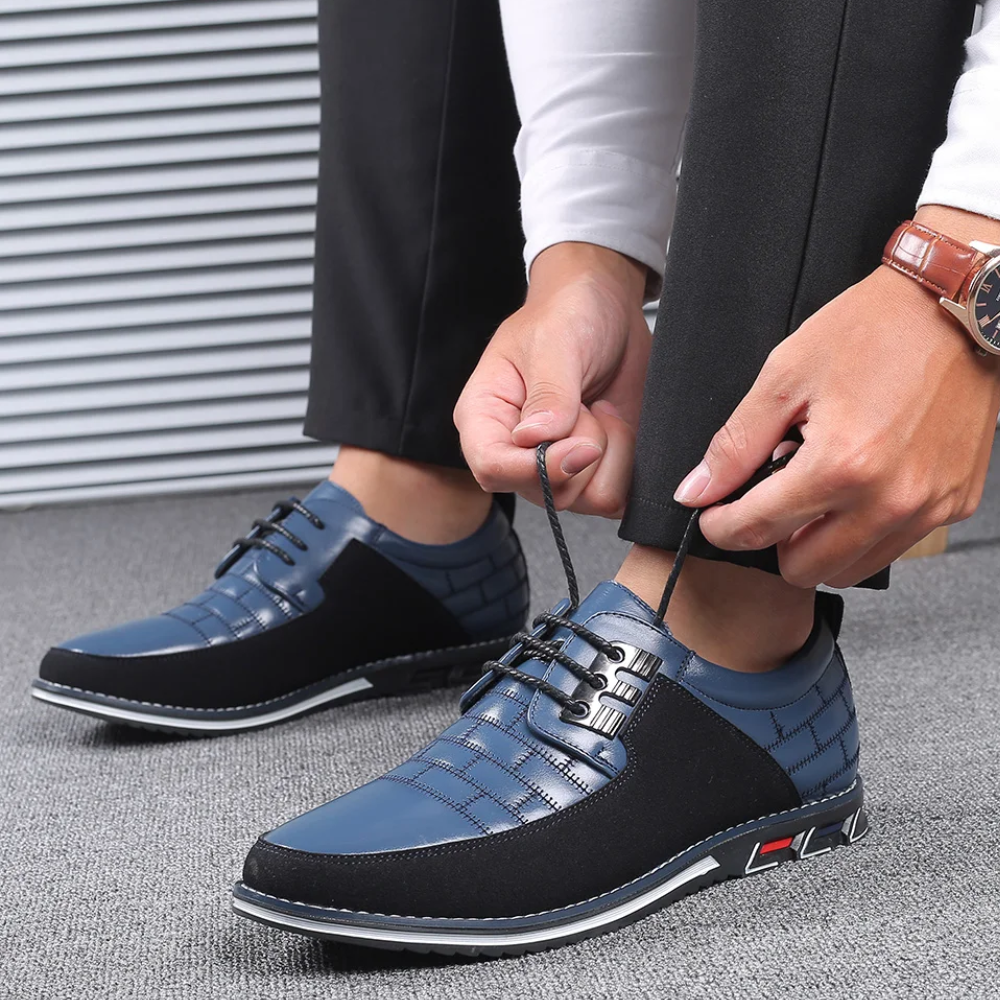 Orthopedic Leather Men's Shoes - GentleStep