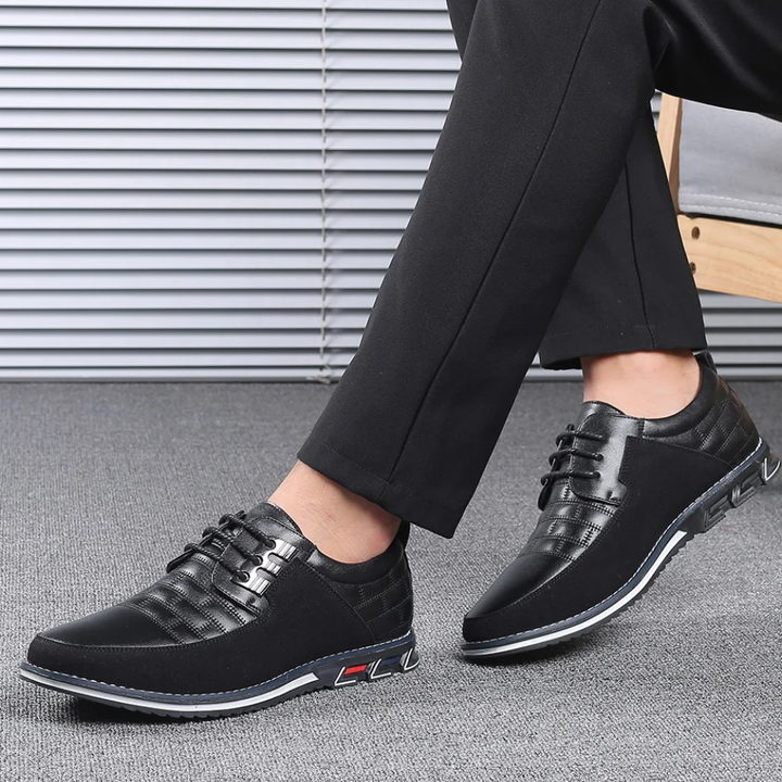 Orthopedic Leather Men's Shoes - GentleStep