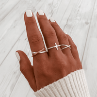 Stylish Double Cross Ring - Calindra
