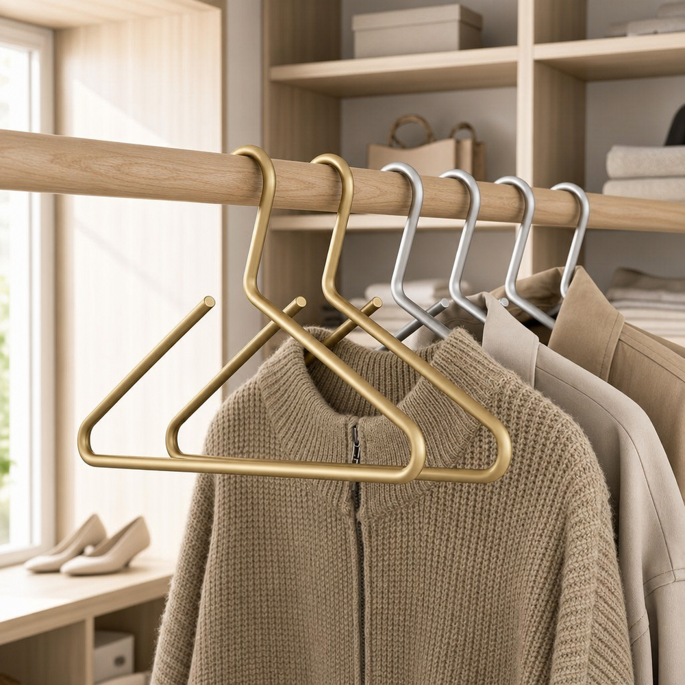 Massieve Matte Kledinghangers – Set van 5 – Vestara — closet