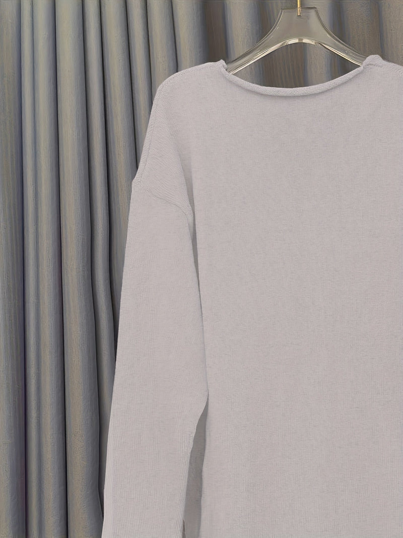 Oversized Dames Trui met V-hals & Patronen – Alenia