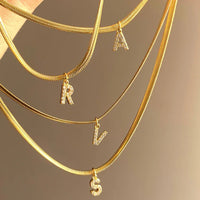 Golden Initial Necklace - Ella