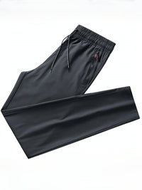 Solid Jogging Pants with Zipper Details - Milan