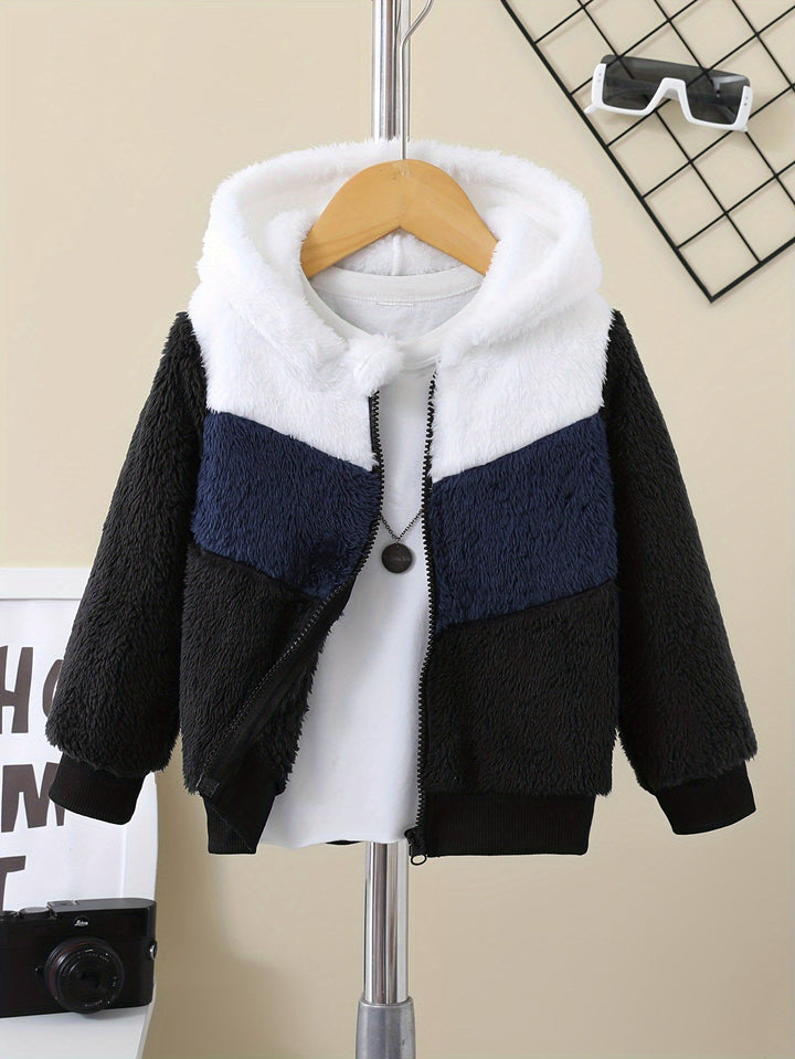 Blijf Warm in Stijl – Zafie Fleece Capuchonjack met Rits voor Kids