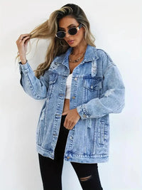 Waterproof & Lined Oversized Women's Denim Jacket – Talia