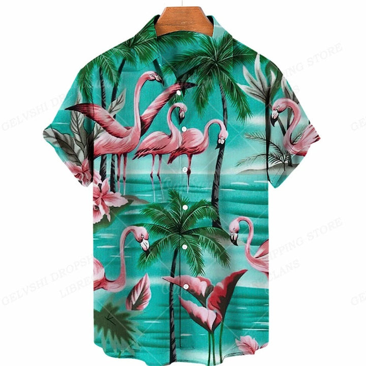 Tropical 3D Flamingo Shirt – Kai