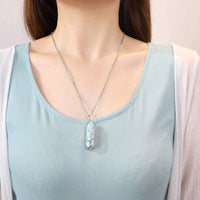 Stylish Crystal with Tree of Life Gemstone Necklace - Elara