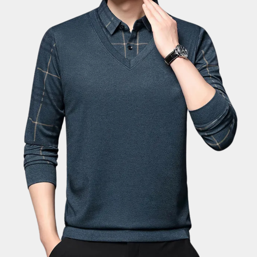 Knitted Men’s Sweater with Print - Noah