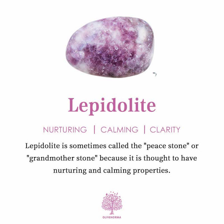 Bransoletka przeciw lękowi z ametystem, lepidolitem i lapis lazuli - Aurora