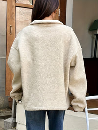 Effen Pullover Sweatshirt met Ritssluiting - Nina