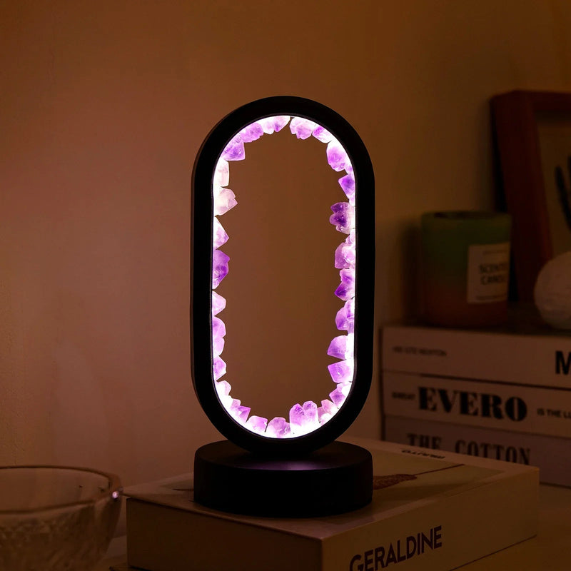 Ręcznie wykonana lampa z ametystem - Serenith