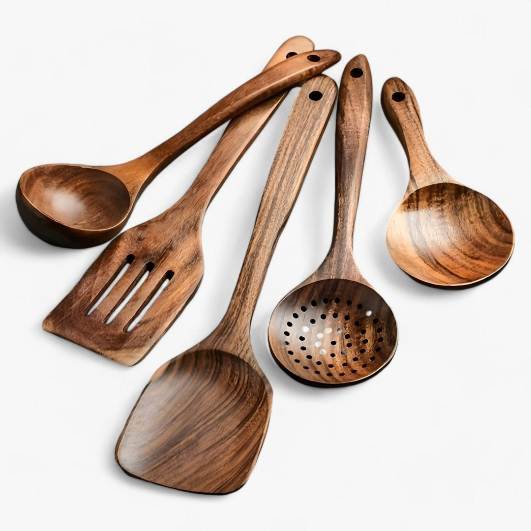 11-Delige Hittebestendige Houten Keukenset - WoodChef