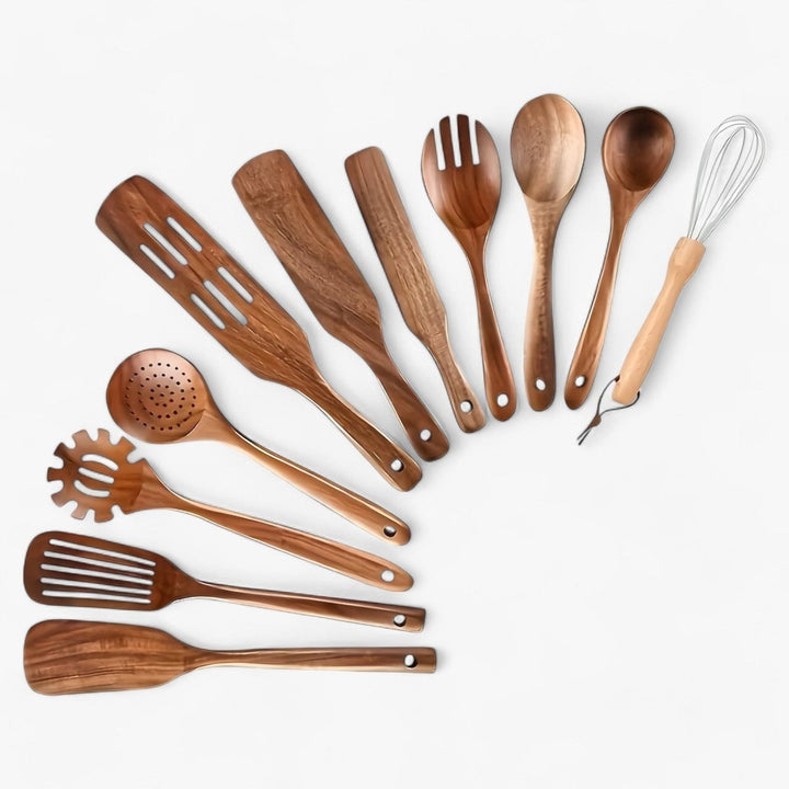 11-Delige Hittebestendige Houten Keukenset - WoodChef