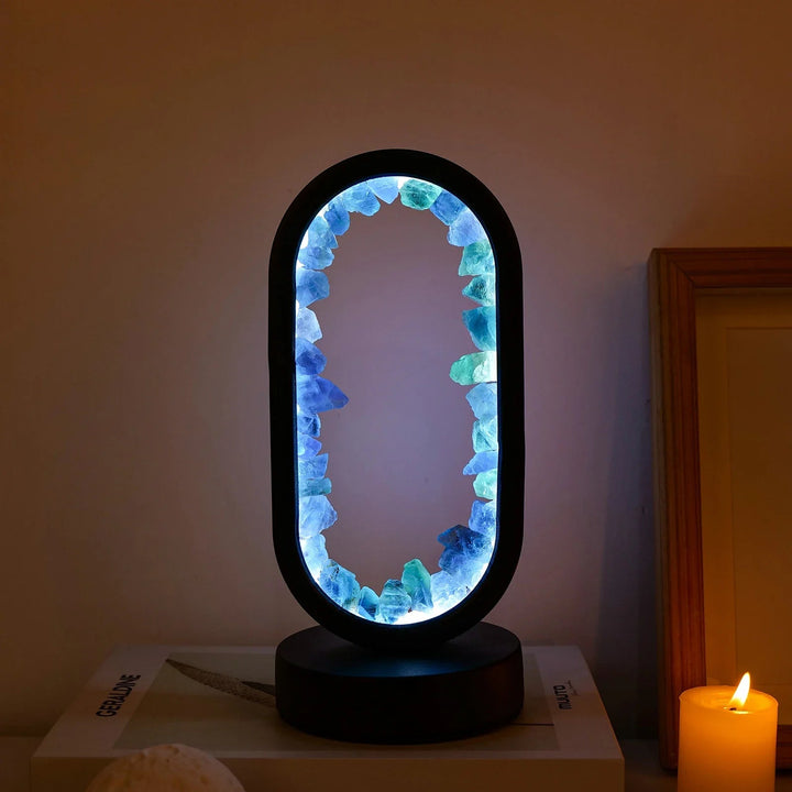 Ręcznie wykonana lampa z ametystem - Serenith