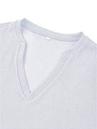 Heren T-shirt met Diepe V-hals en Textuur – Rafael