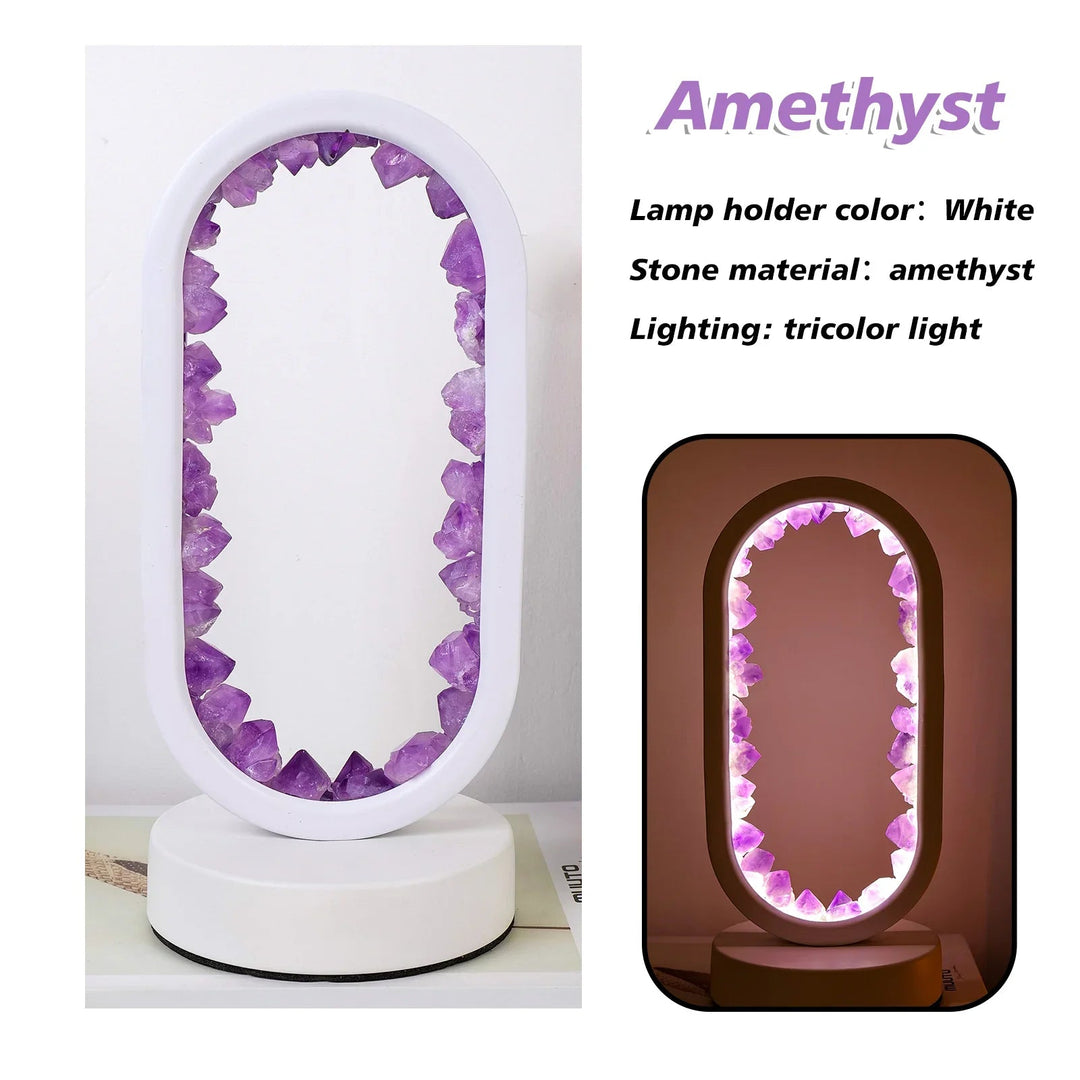 Ręcznie wykonana lampa z ametystem - Serenith