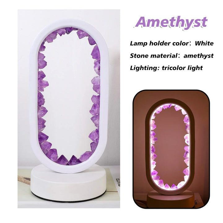 Ręcznie wykonana lampa z ametystem - Serenith