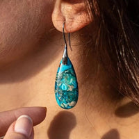 Drop-Shaped Imperial Stone Earrings - Amara