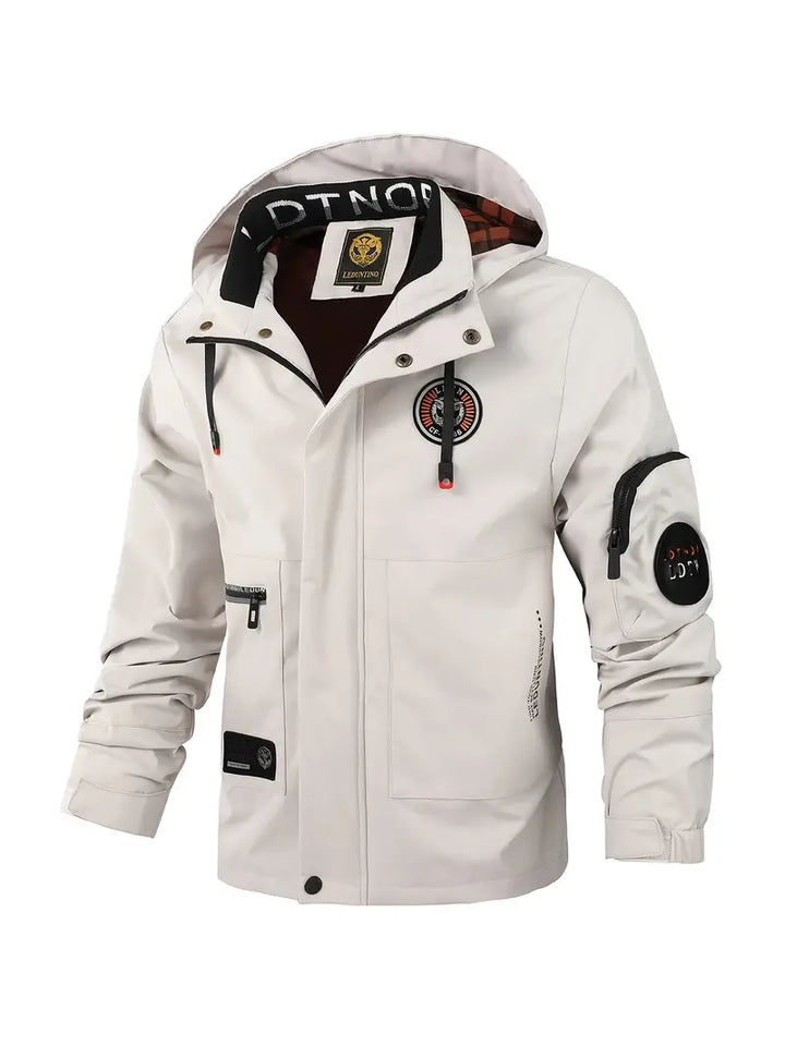 Lightweight men's outdoor jacket wind- & waterproof with hood – Torben
