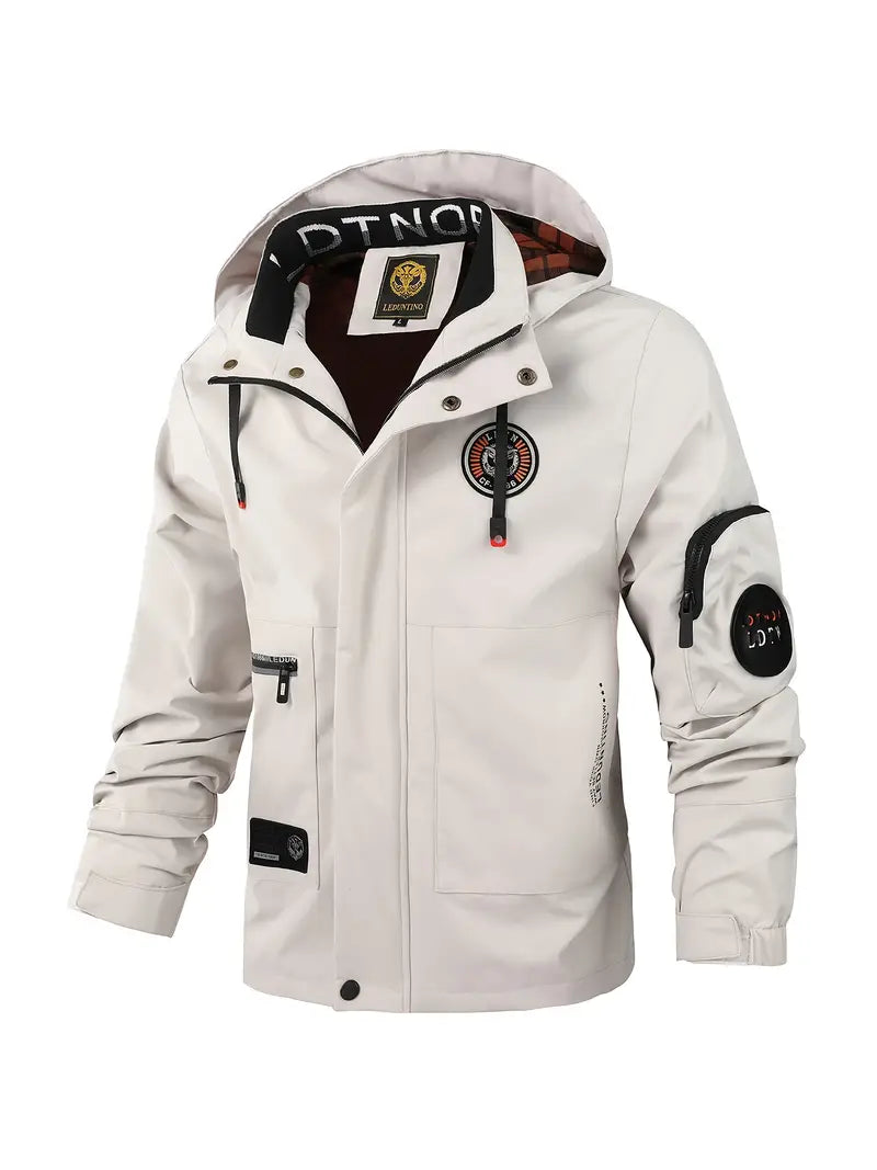 Lightweight men's outdoor jacket wind- & waterproof with hood – Torben