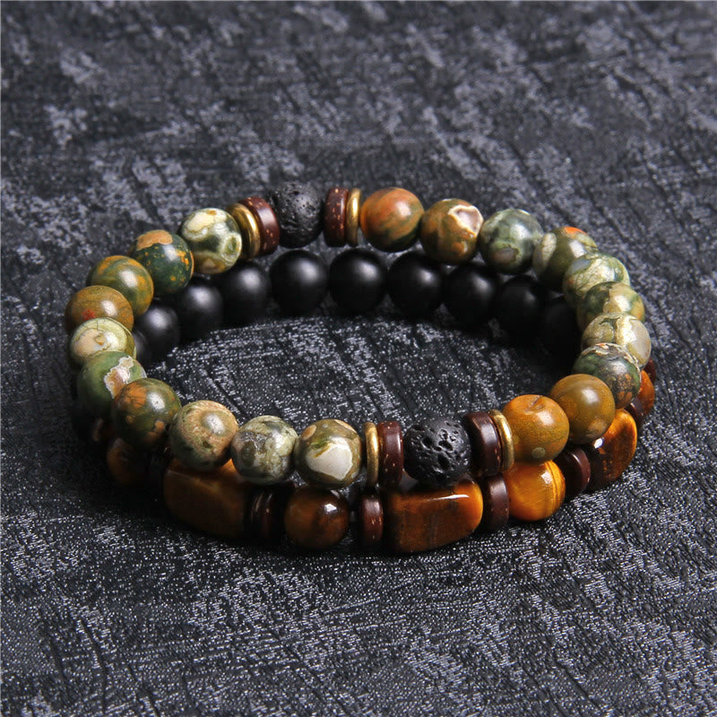 African Turquoise & Tiger's Eye Bracelet - Naya